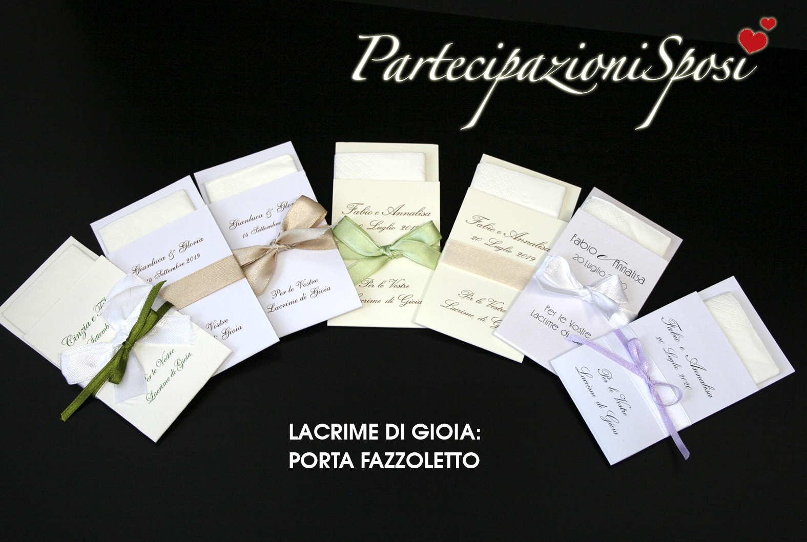 Lacrime di gioia fazzoletti matrimonio segnaposto accessori nozze Tear  wedding