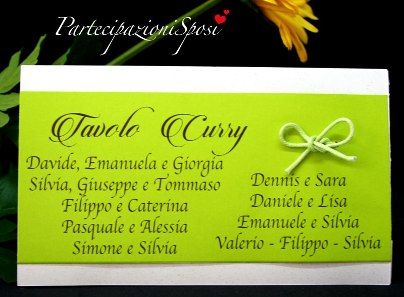 Segnatavolo per matrimonio